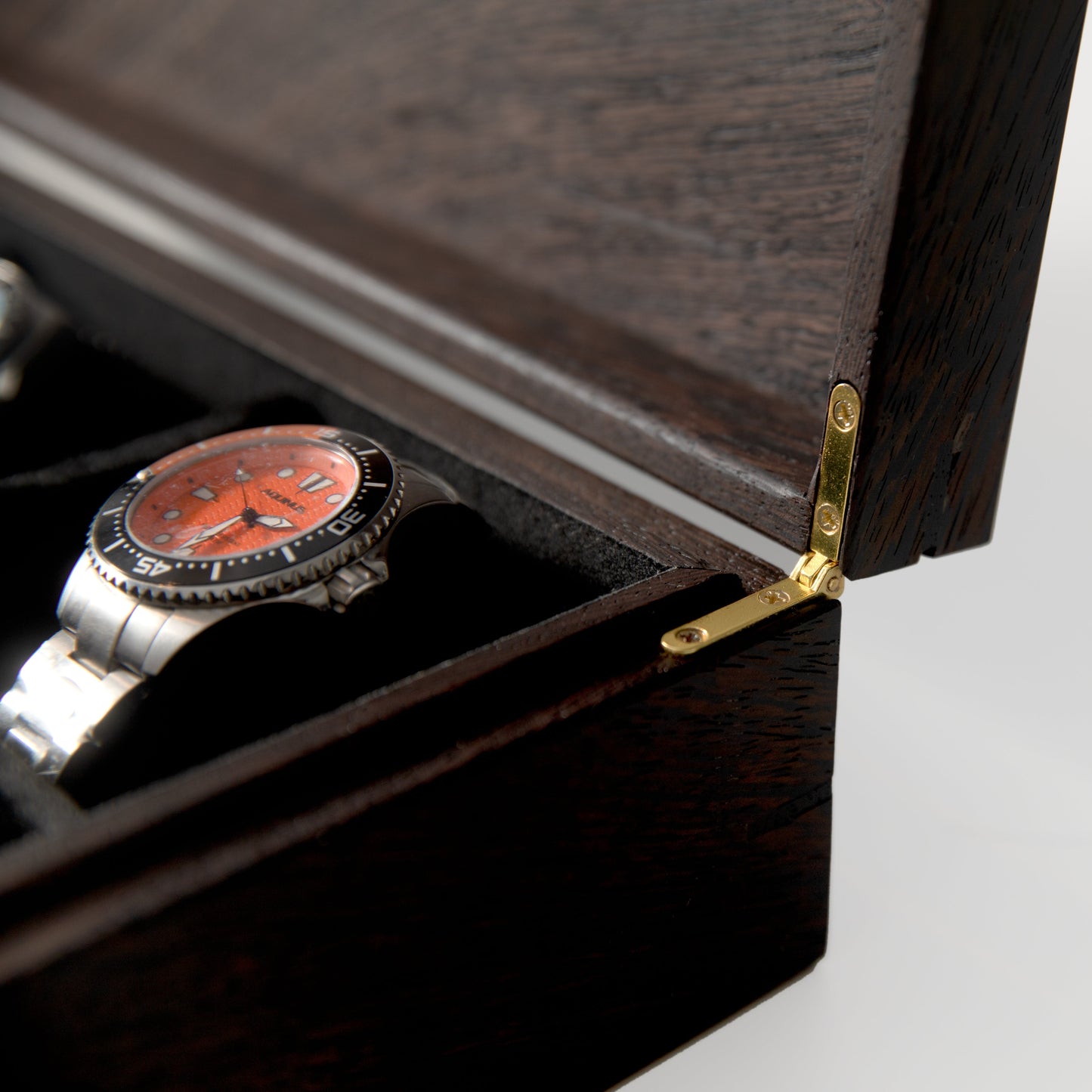 Watch Box - Wenge Hardwood - 8 Watch Compartments - Hooyah Woodworks LLC