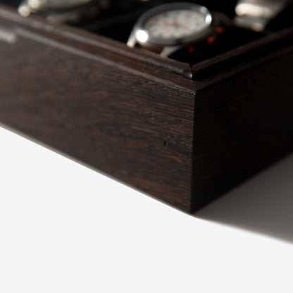 Watch Box - Wenge Hardwood - 8 Watch Compartments - Hooyah Woodworks LLC