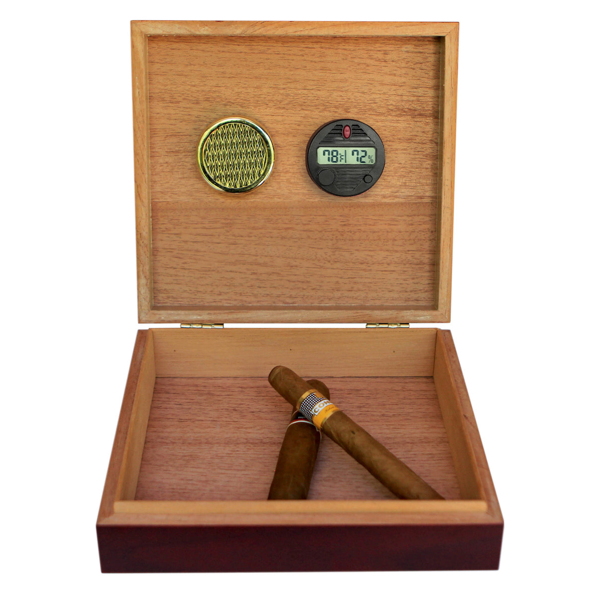 Desktop Digital Cherry Humidor - Hooyah Woodworks LLC