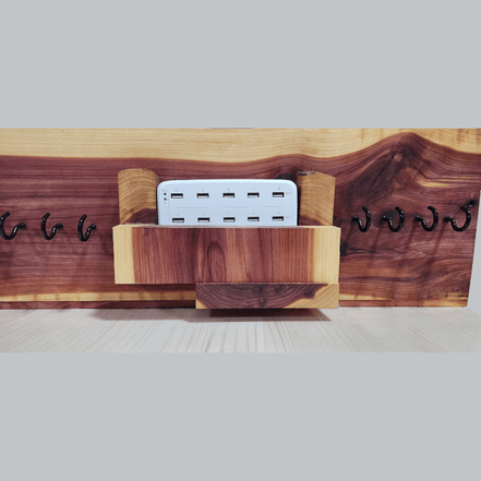 The Field Station — personalized collar dock with cable pass-through
