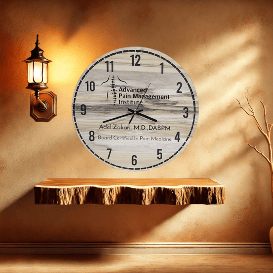 The Keepsake Clock — personalized engraved teak wall clock by Hooyah Woodworks