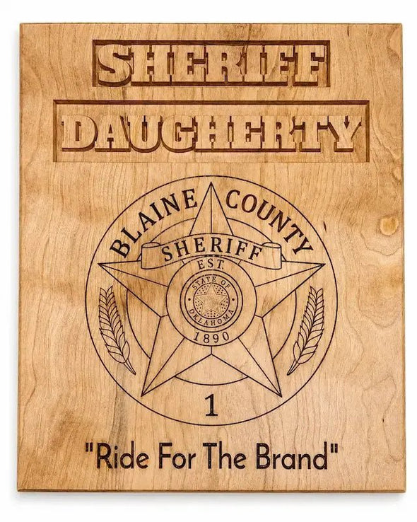 The Service Plaque — custom engraved hardwood recognition plaque by Hooyah Woodworks