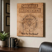 The Service Plaque — engraved badge wall tribute