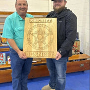 The Service Plaque — custom engraved hardwood recognition plaque by Hooyah Woodworks