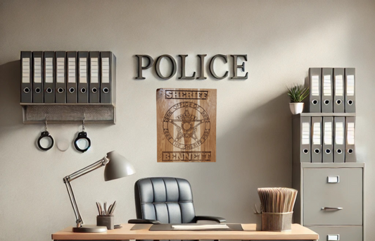 Police badge wall decoration