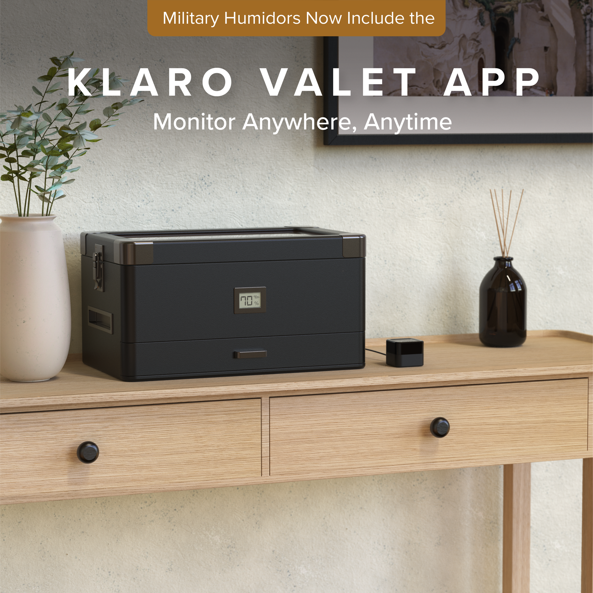 Black Edition Military Humidor + Smart Valet - Hooyah Woodworks LLC