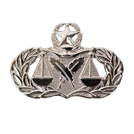 Air Force Badge: Paralegal: Master - regulation size - Hooyah Woodworks LLC