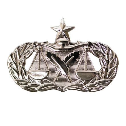 Air Force Badge: Paralegal: Senior - regulation size - Hooyah Woodworks LLC