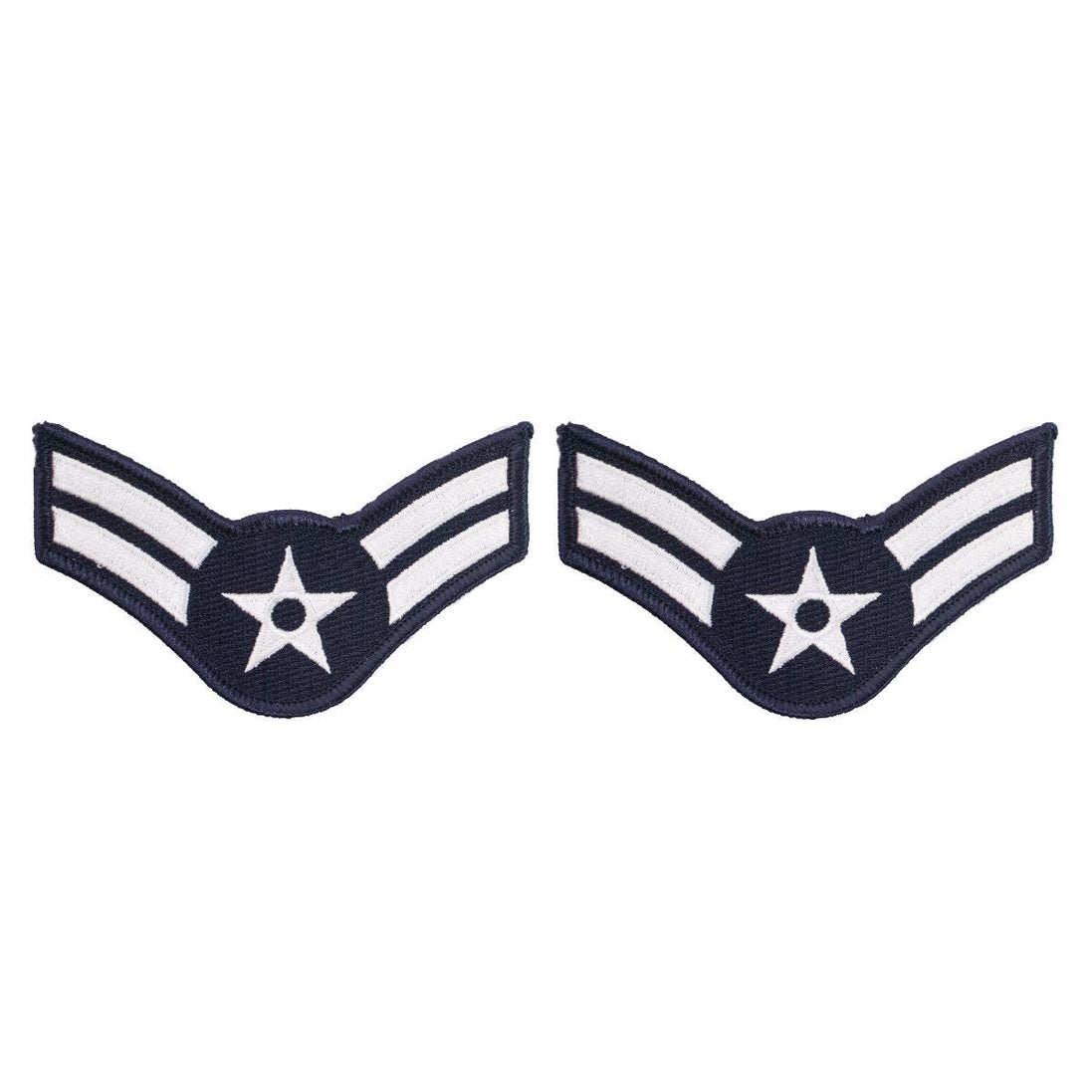 Air Force Embroidered Chevron: Airman First Class - large color - Hooyah Woodworks LLC