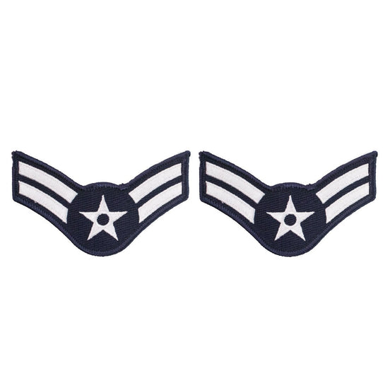 Air Force Embroidered Chevron: Airman First Class - large color - Hooyah Woodworks LLC