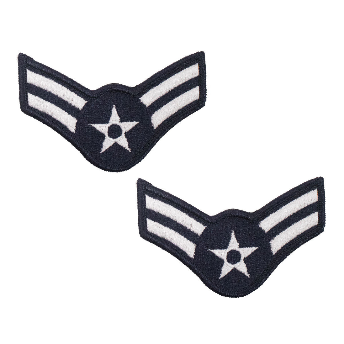 Air Force Embroidered Chevron: Airman First Class - small color - Hooyah Woodworks LLC
