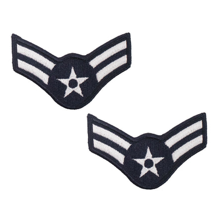 Air Force Embroidered Chevron: Airman First Class - small color - Hooyah Woodworks LLC