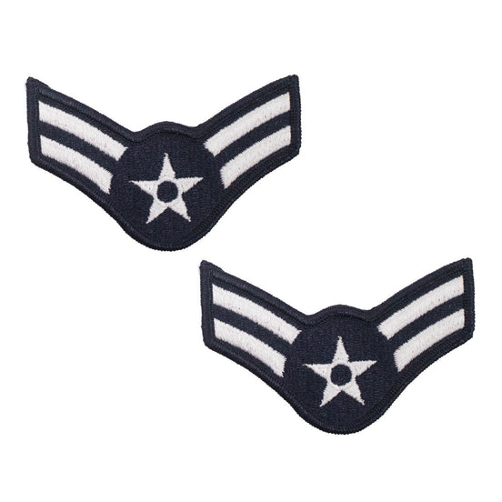 Air Force Embroidered Chevron: Airman First Class - small color - Hooyah Woodworks LLC