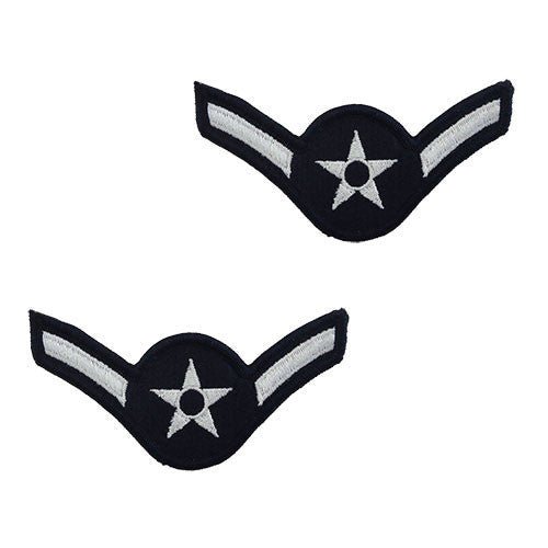 Air Force Embroidered Chevron: Airman - small color - Hooyah Woodworks LLC