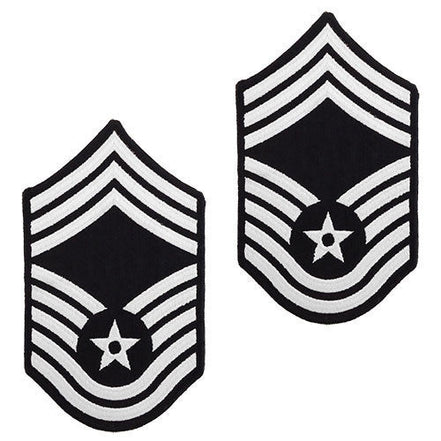 Air Force Embroidered Chevron: Chief Master Sergeant - large color - Hooyah Woodworks LLC