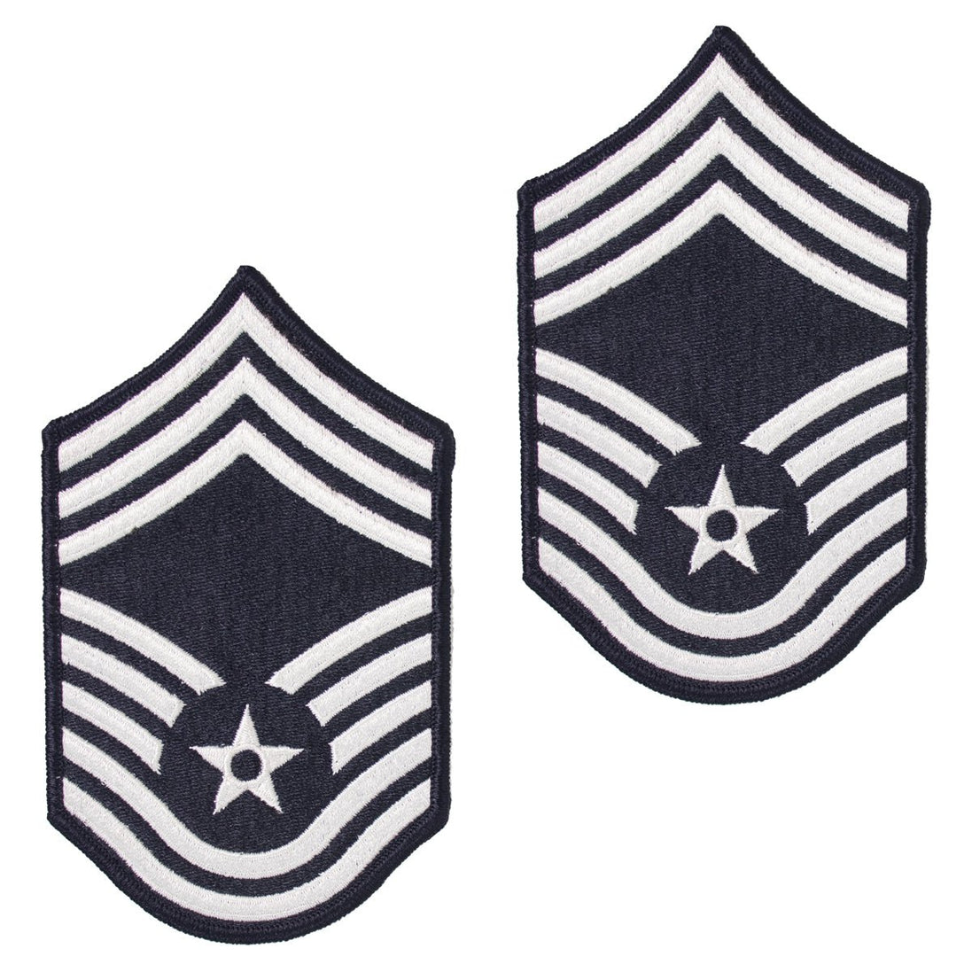 Air Force Embroidered Chevron: Chief Master Sergeant - small color - Hooyah Woodworks LLC