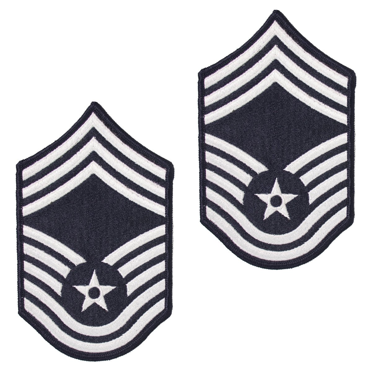 Air Force Embroidered Chevron: Chief Master Sergeant - small color - Hooyah Woodworks LLC