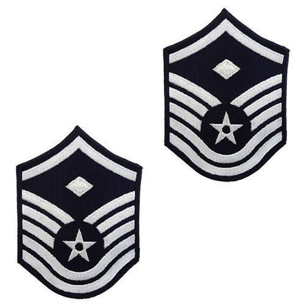 Air Force Embroidered Chevron: Master Sergeant: 1st Sgt - small color - Hooyah Woodworks LLC