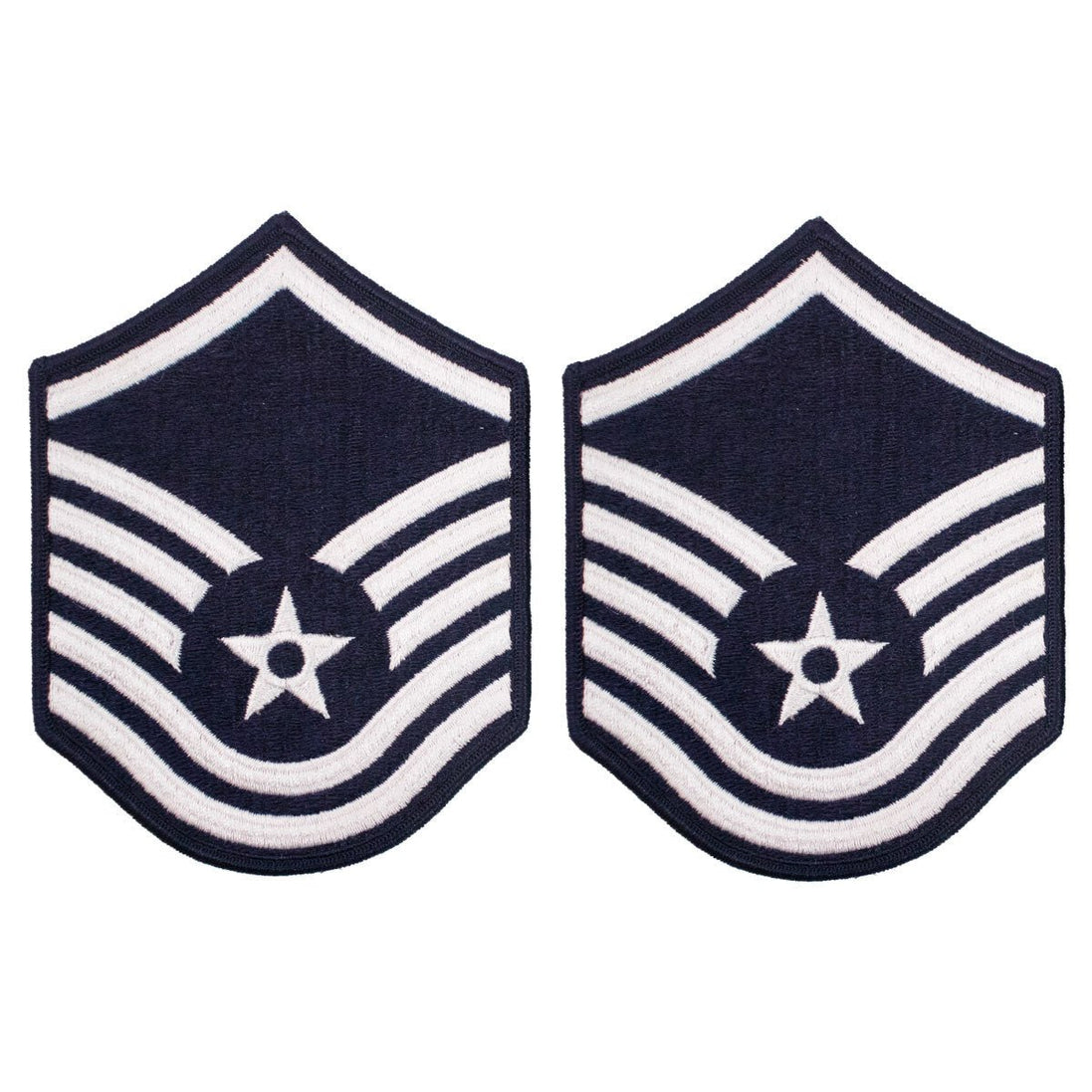 Air Force Embroidered Chevron: Master Sergeant - large color - Hooyah Woodworks LLC