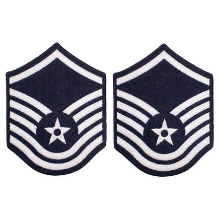 Air Force Embroidered Chevron: Master Sergeant - large color - Hooyah Woodworks LLC