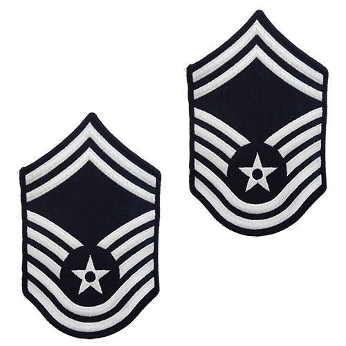 Air Force Embroidered Chevron: Senior Master Sergeant - small color - Hooyah Woodworks LLC