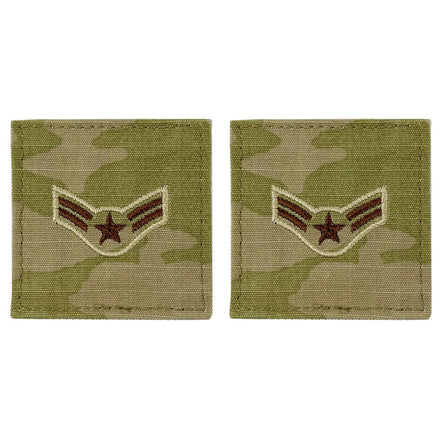 Air Force Embroidered Rank: Airman First Class - OCP with hook - Hooyah Woodworks LLC