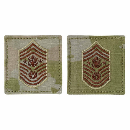 Air Force Embroidered Rank: Chief Master Sergeant of the Air Force - OCP with hook - Hooyah Woodworks LLC