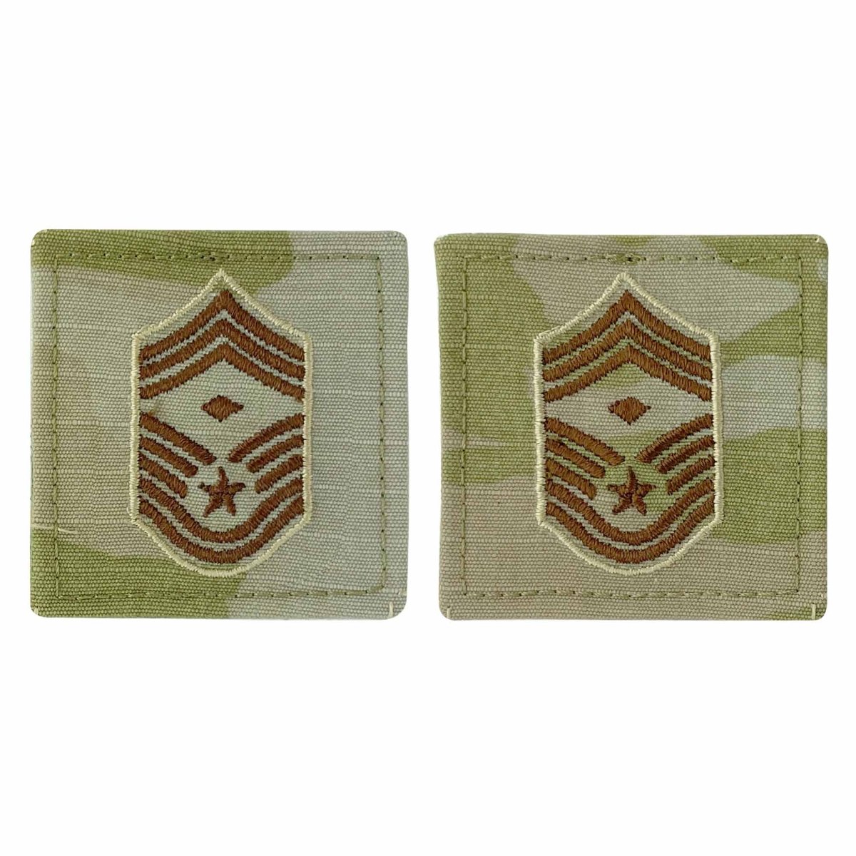 Air Force Embroidered Rank: Chief Master Sergeant with Diamond - OCP with hook - Hooyah Woodworks LLC
