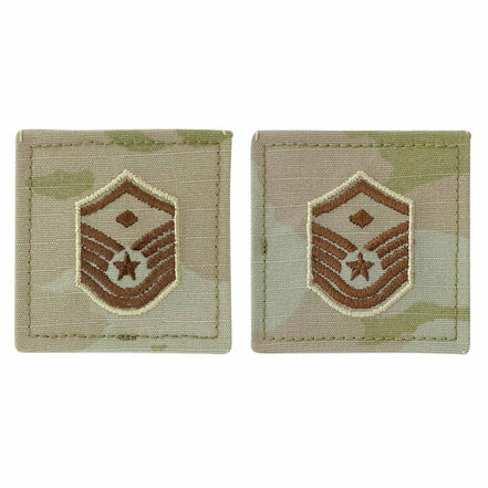 Air Force Embroidered Rank: Master Sergeant with Diamond - OCP with hook - Hooyah Woodworks LLC