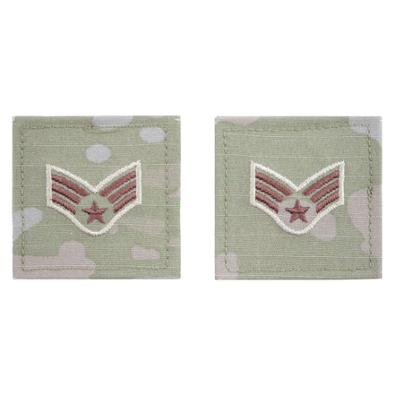 Air Force Embroidered Rank: Senior Airman - OCP with hook - Hooyah Woodworks LLC