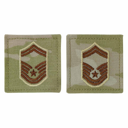 Air Force Embroidered Rank: Senior Master Sergeant - OCP with hook - Hooyah Woodworks LLC