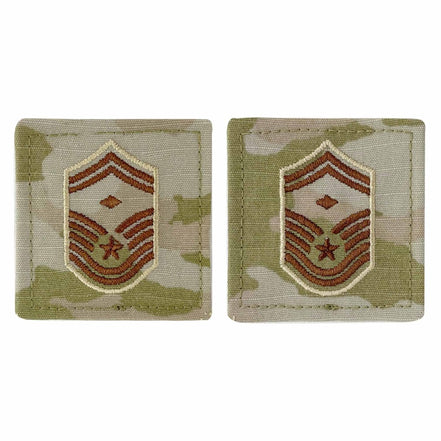 Air Force Embroidered Rank: Senior Master Sergeant with Diamond - OCP with hook - Hooyah Woodworks LLC
