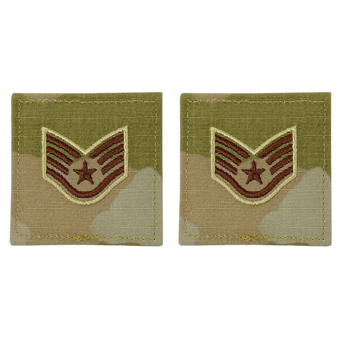 Air Force Embroidered Rank: Staff Sergeant - OCP with hook - Hooyah Woodworks LLC