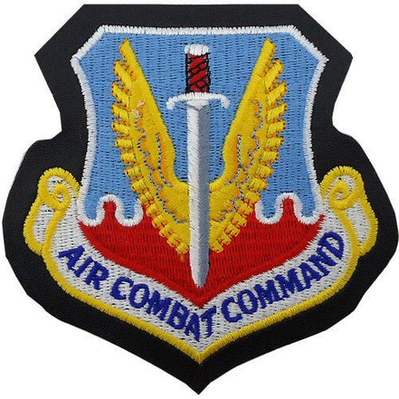 Air Force Patch: Air Combat Command - leather - Hooyah Woodworks LLC
