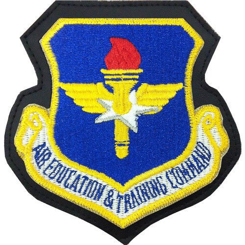Air Force Patch: Air Education and Training Command - leather - Hooyah Woodworks LLC
