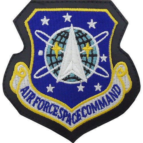 Air Force Patch: Air Force Space Command - leather - Hooyah Woodworks LLC