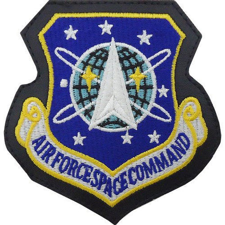 Air Force Patch: Air Force Space Command - leather - Hooyah Woodworks LLC