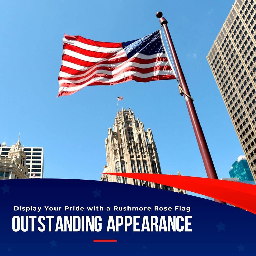 American Flag | American Flags for Outside 3'x5' |100% Made in USA Flag - Premium US Flag 3X5 Heavy Duty Outdoor with Embroidered Stars and Sewn Stripes. - Hooyah Woodworks LLC