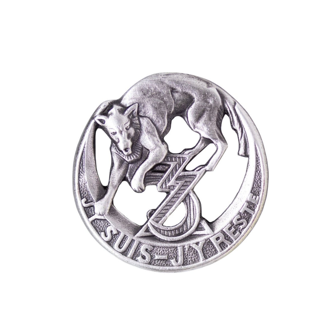 Army Badge: 3rd Zouave Badge - J'Y SUIS-J'Y RESTE - silver oxidized - Hooyah Woodworks LLC