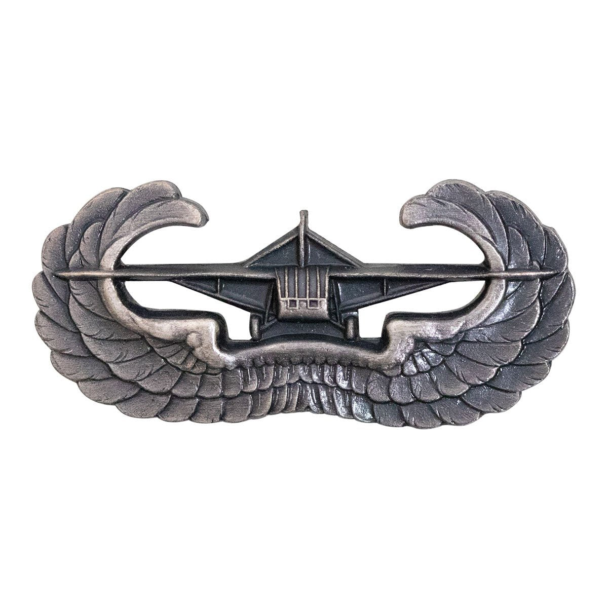 Army Badge: Airborne Glider - silver oxidized finish - Hooyah Woodworks LLC