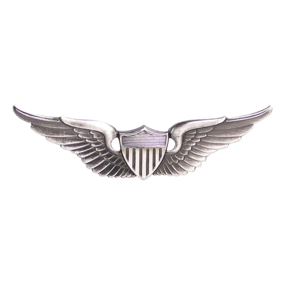 Army Badge: Aviator - regulation size, silver oxidized - Hooyah Woodworks LLC
