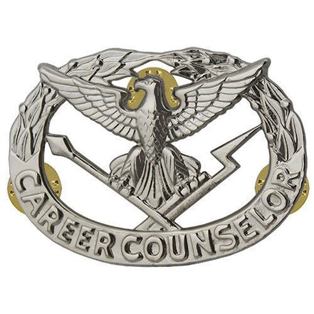 Army Badge: Career Counselor - regulation size, mirror finish - Hooyah Woodworks LLC