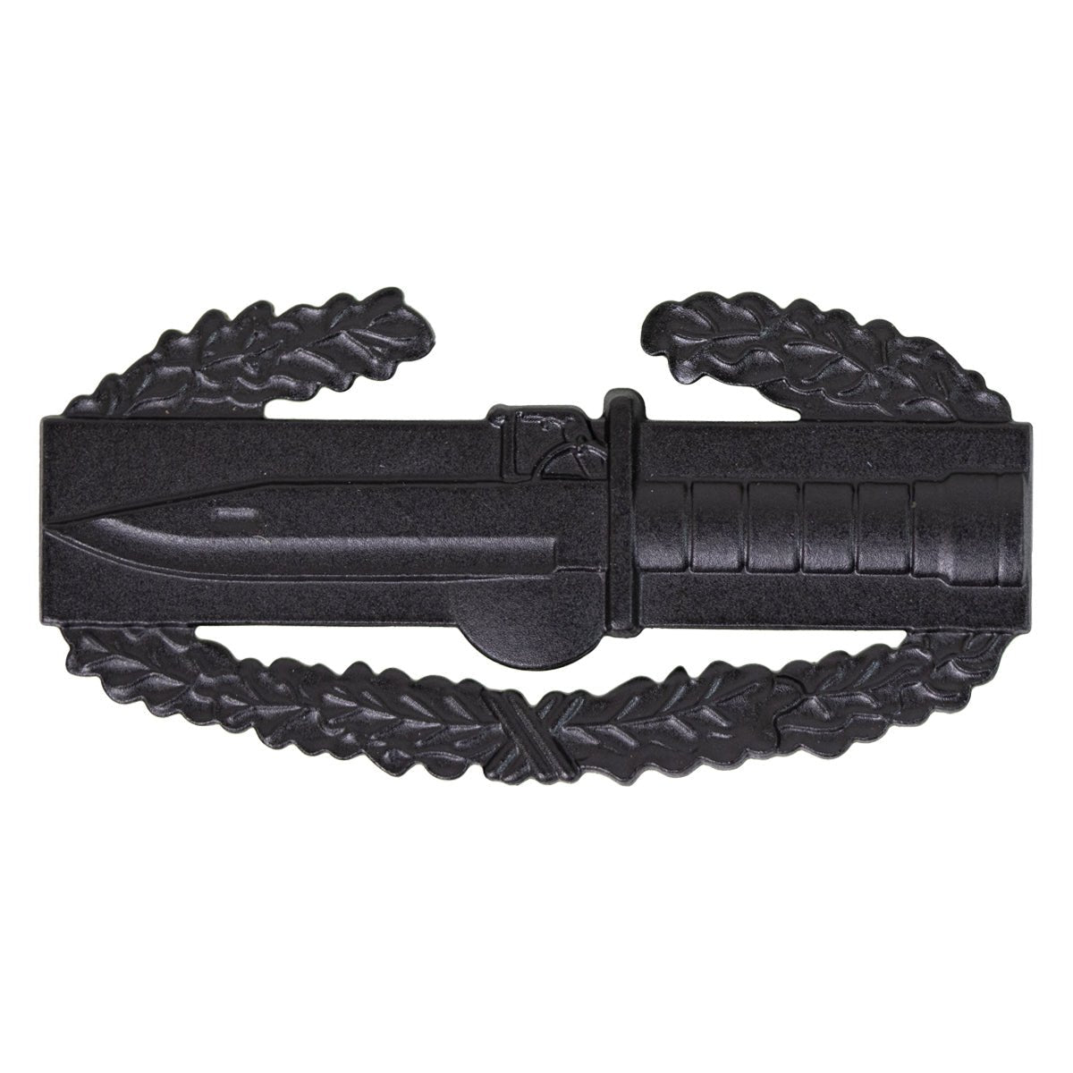 Army Badge: Combat Action First Award - regulation size, black metal - Hooyah Woodworks LLC