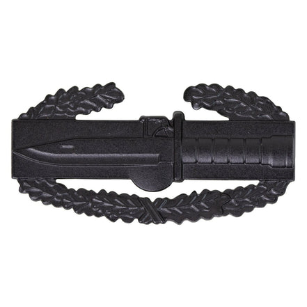 Army Badge: Combat Action First Award - regulation size, black metal - Hooyah Woodworks LLC