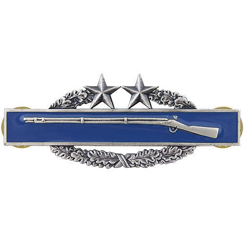 Army Badge: Combat Infantry Third Award - silver oxidized - Hooyah Woodworks LLC