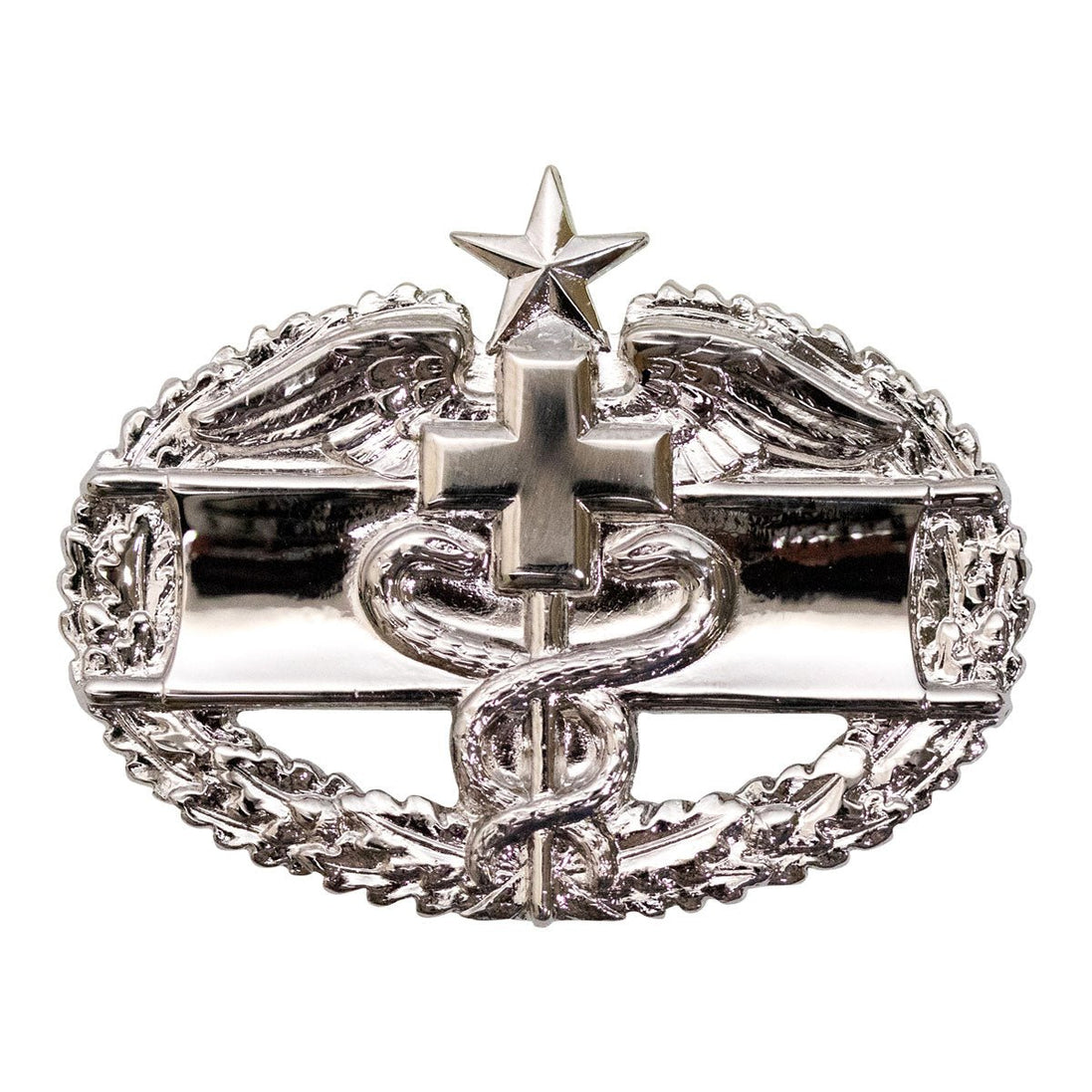 Army Badge: Combat Medical Second Award - mirror finish - Hooyah Woodworks LLC