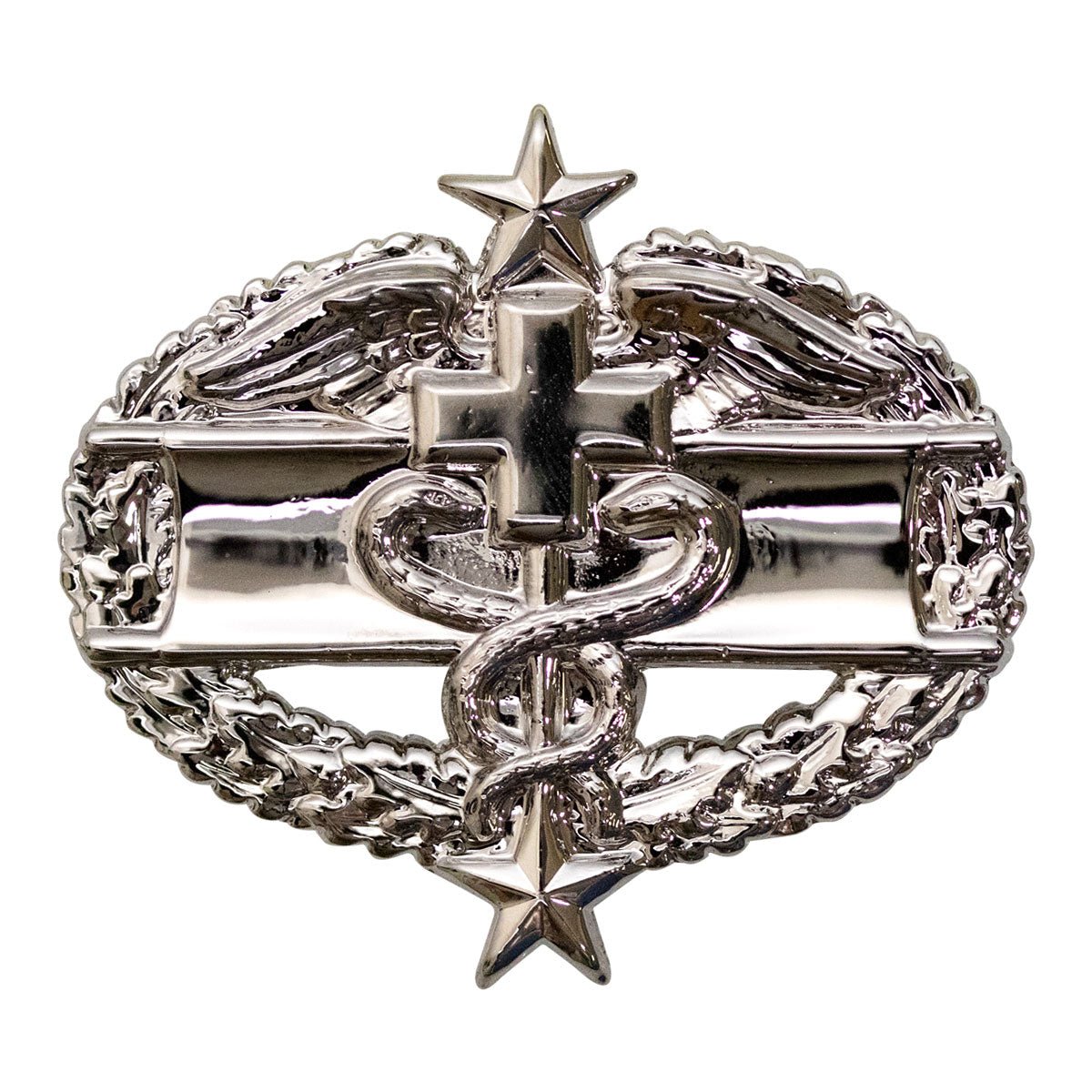Army Badge: Combat Medical Third Award - mirror finish - Hooyah Woodworks LLC