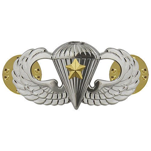 Army Badge: Combat Parachute Fifth Award - mirror finish - Hooyah Woodworks LLC