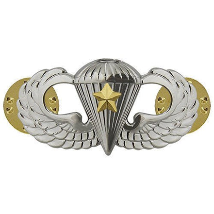 Army Badge: Combat Parachute Fifth Award - mirror finish - Hooyah Woodworks LLC