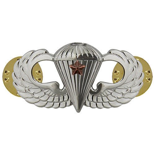 Army Badge: Combat Parachute First Award - mirror finish - Hooyah Woodworks LLC